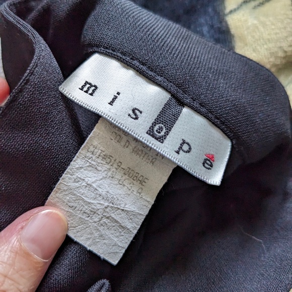 Vintage Misope black top size small made in USA - Picture 2 of 2